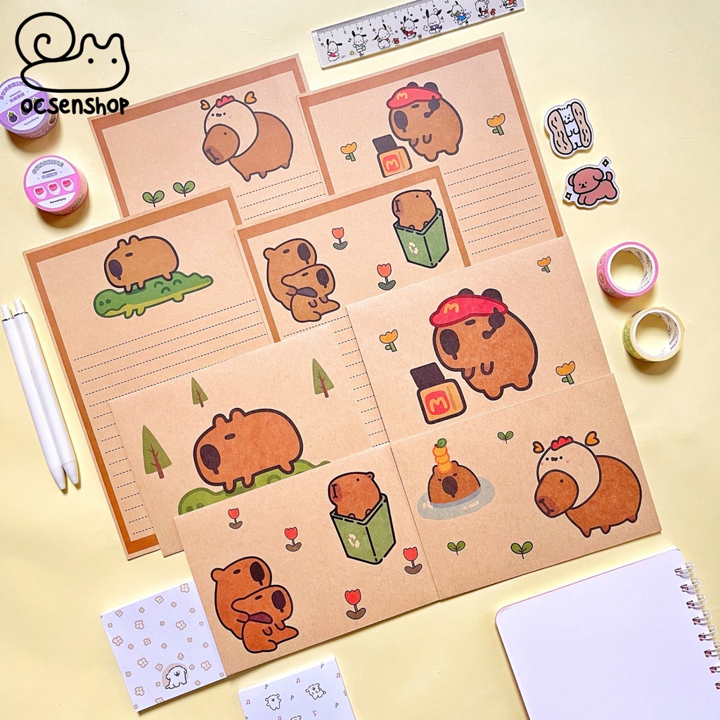 Capybara letter writing paper Set (4c) | Shopee Philippines