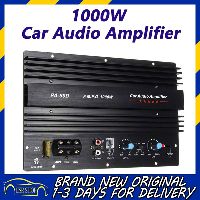 【24H shipping】12V 1000W High Power Mono Car Audio Amplifier Board