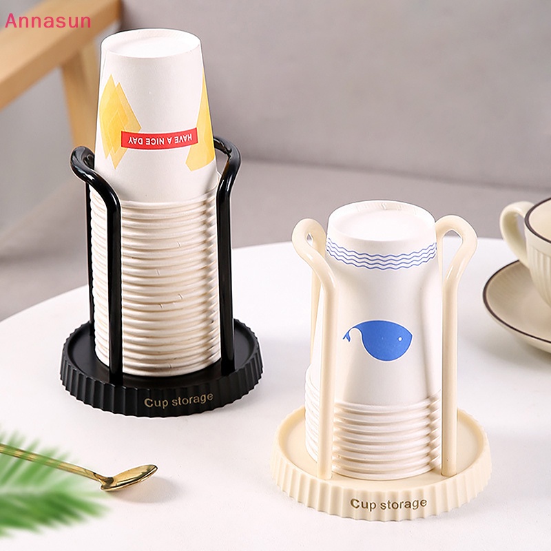 Annasun Disposable Cup Storage Holder Rack Shelf Water Tea Cups Plastic