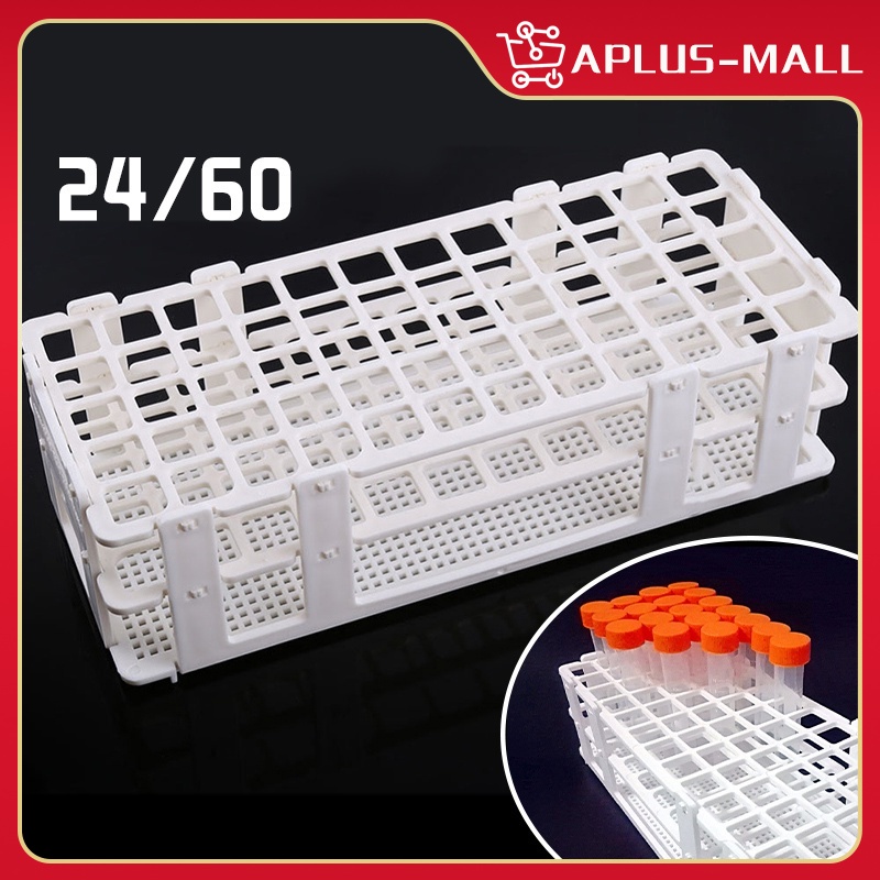 Plastic Test Tube Rack 24 Holes 60 Holes Detachable Lab Test Tube Stand ...