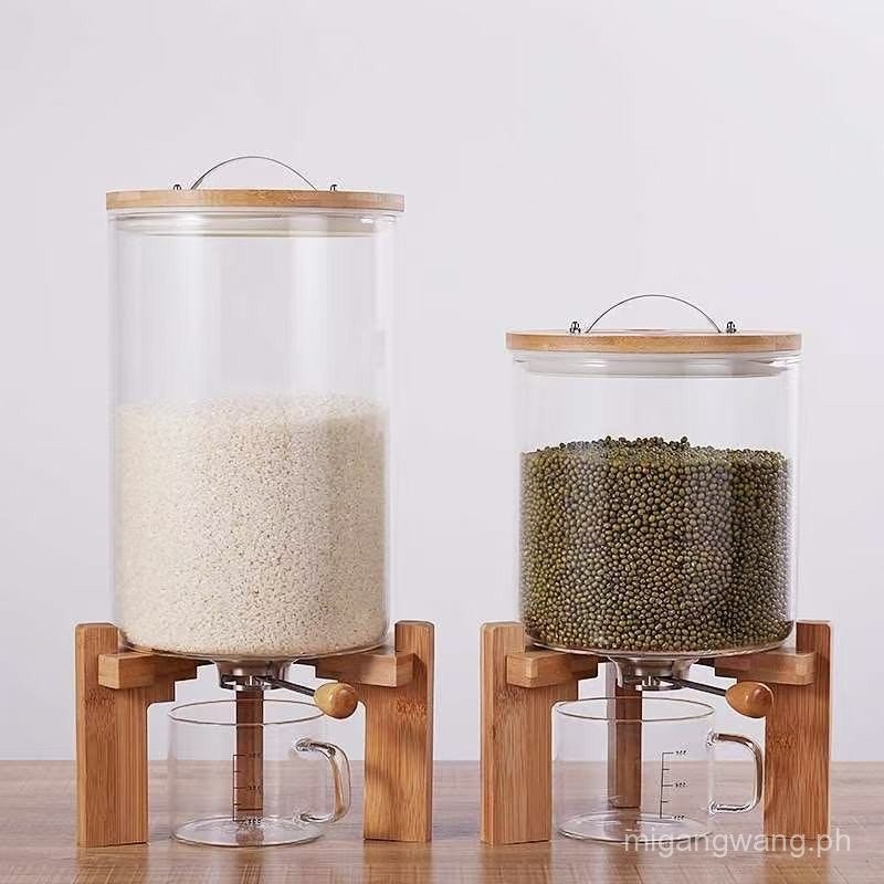 【PH Local Send】5L 8L 10L glass rice dispenser rice jar storage ...