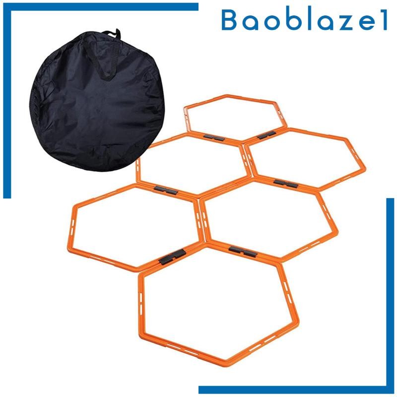 [Baoblaze1] Hex Agility Rings Training Ladder Speed Hurdles Workout ...