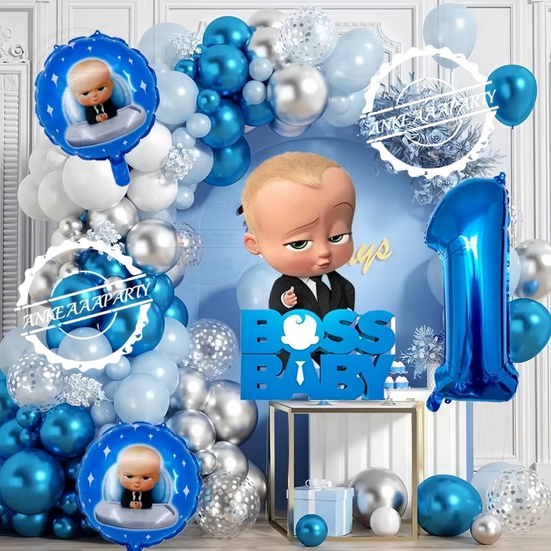 Boss Baby Theme Balloon Garland Arch Kit Newborn Baby Shower Kids Party ...