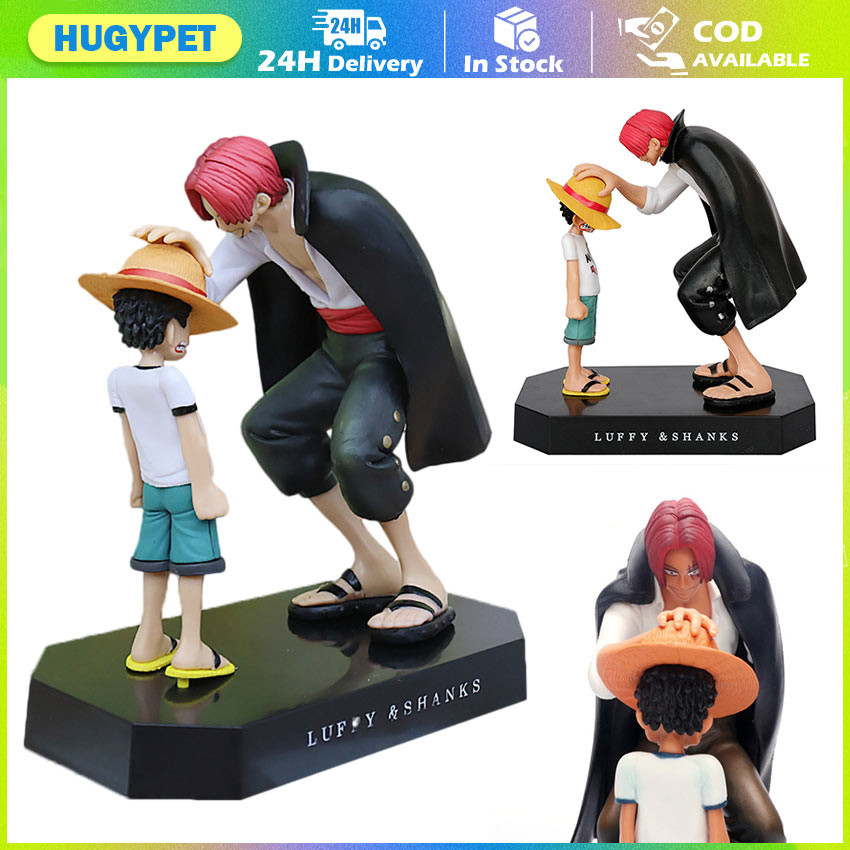 18cm One Piece Anime Figure Four Emperors Shanks Straw Hat Luffy Action ...