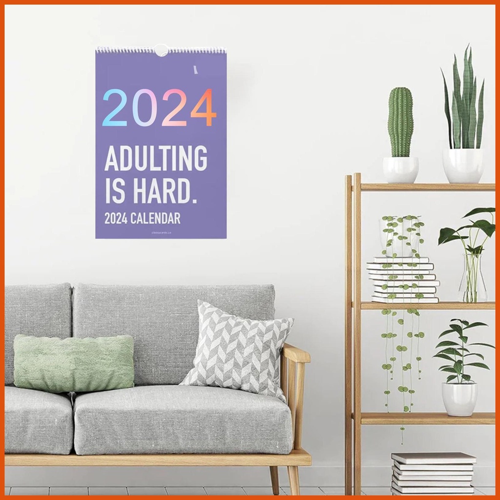 2024-wall-calendars-adulting-is-hard-monthly-calendar-planner-creative-wall-calendar-for