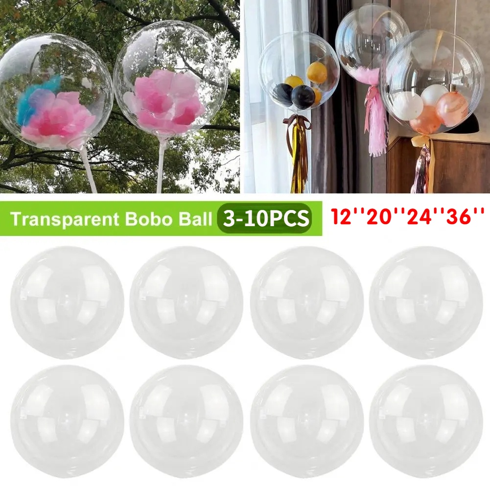 12/20/24/36Inch Transparent Clear Pvc Balloon/Helium Inflatable Bobo ...