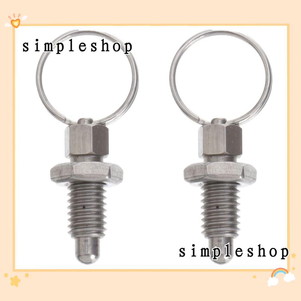 SIMPLE 2pcs Spring Plunger, M8 Stainless Steel Indexing Plunger, Stubby