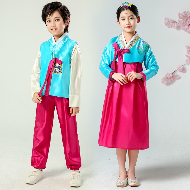 C2 New Style Children's Costume Hanbok Minority Ethnic Korean Ethnic ...