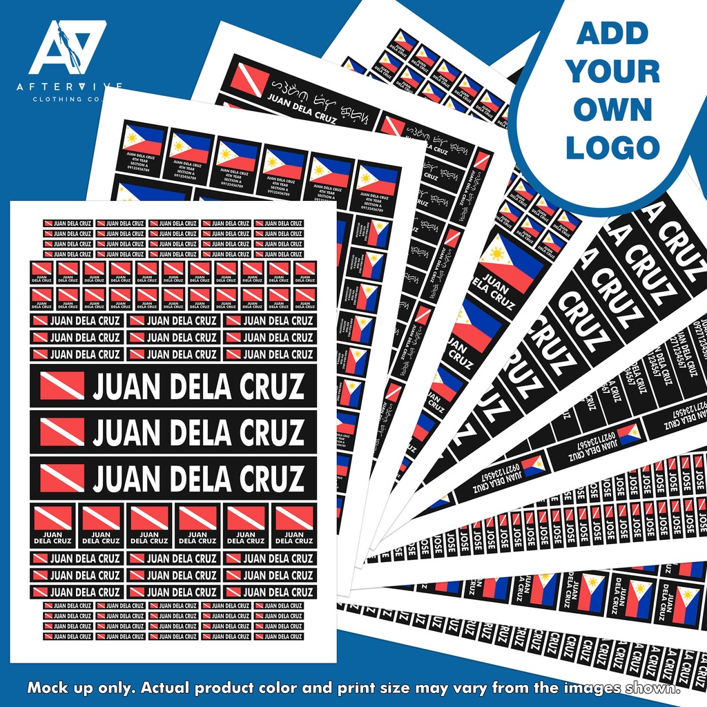 Custom Name Tag Splashproof Sticker | Shopee Philippines