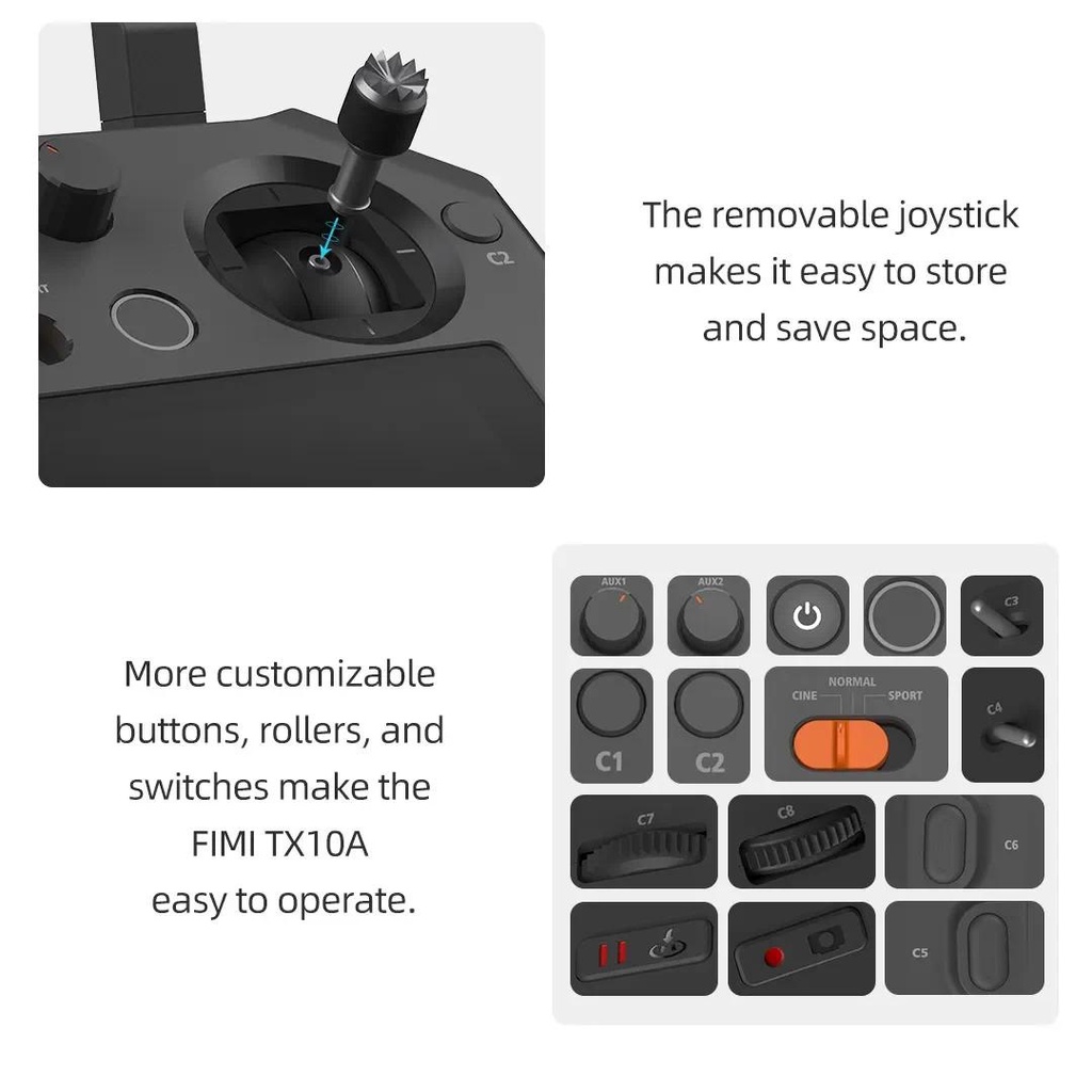 FIMI TX10A Built-in Screen Remote Controller Drone for FIMI X8 Pro and ...