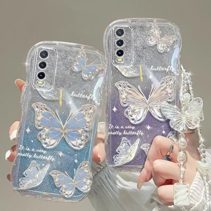 Dreamy Blue Purple Butterfly Vivo Y20 Y20i Y20S Y12A Y12S Y20A Y30