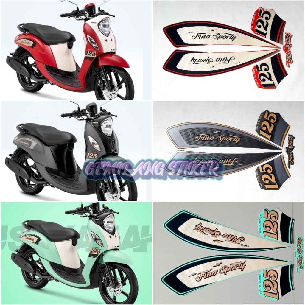 Striping Decal Polet Sticker yamaha fino sporty 125 fi 2021 Fullset ...