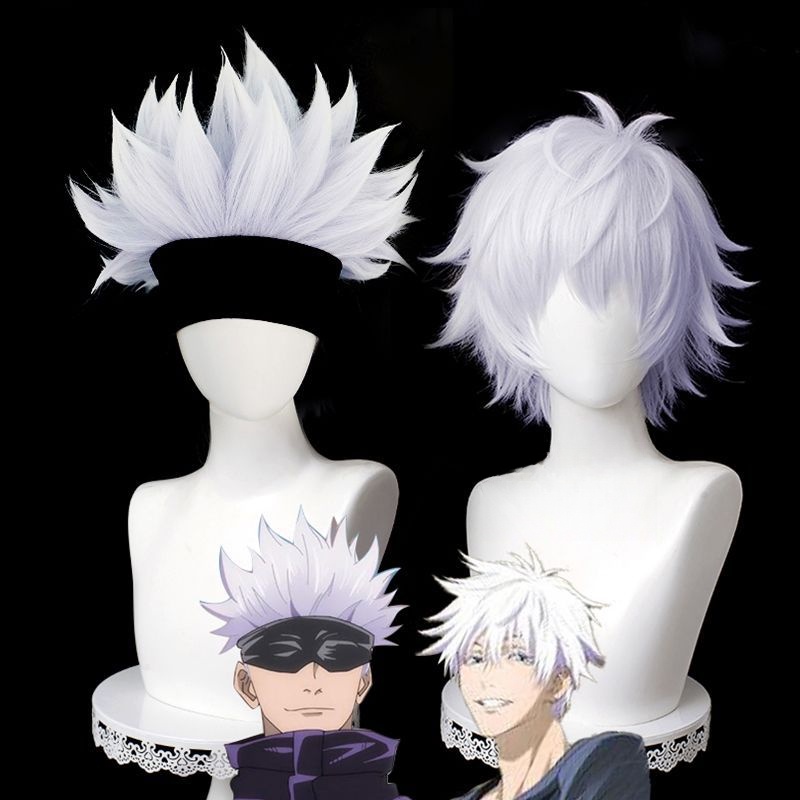 [High quality]Gojo Satoru COS wig Jujutsu Kaisen special color cosplay ...