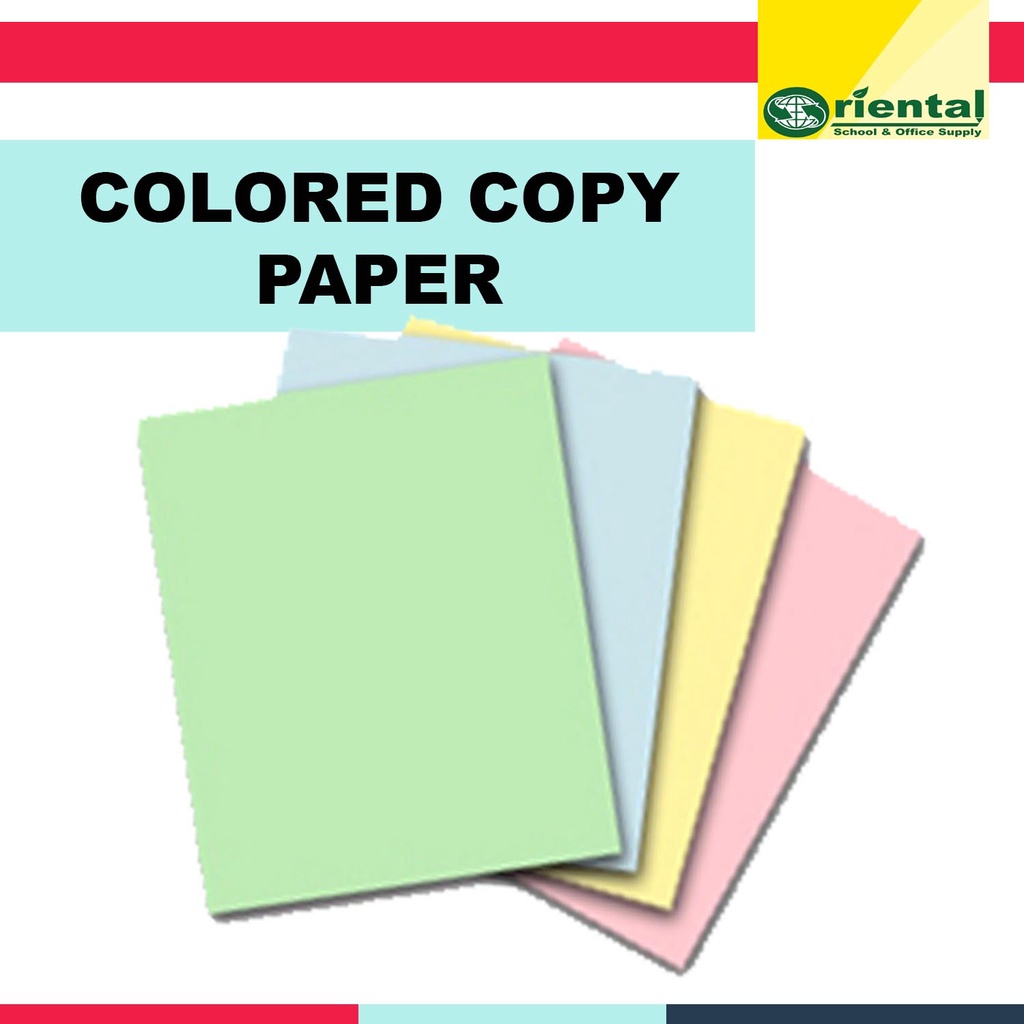 Colored Copy Paper / In 10's, 20's, 50's PACK / SOLD per PACK | Shopee ...