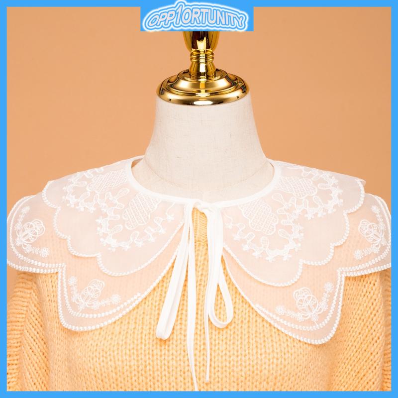 OPP Lace Shawl Hollow Fake Collar Female Shirt False Collars Ladies ...