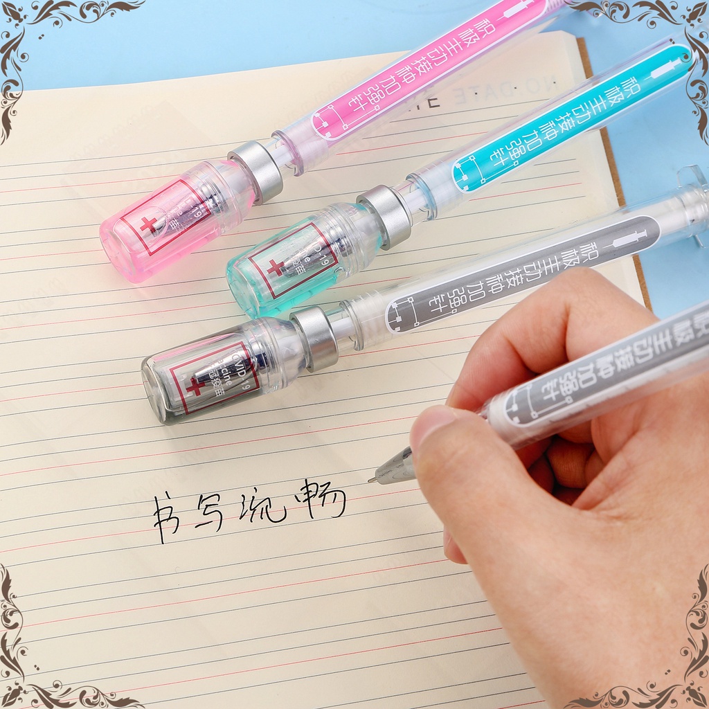 1 Pcs New Creative Needle Cylinder Neutral Pen Simulation Syringe ...