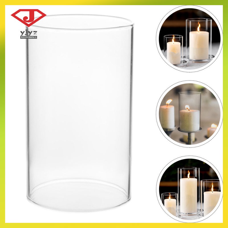 Candle Shade Candles End Lampshade Glass Holder for Pillar Windproof