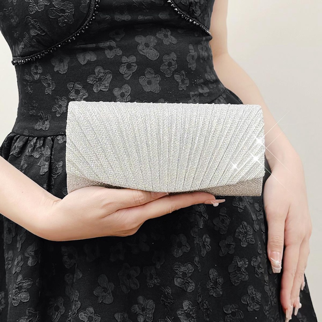 Evening Party Bag Pleated Clutch Bag Fashion Banquet Dress Handbag Shopee Philippines