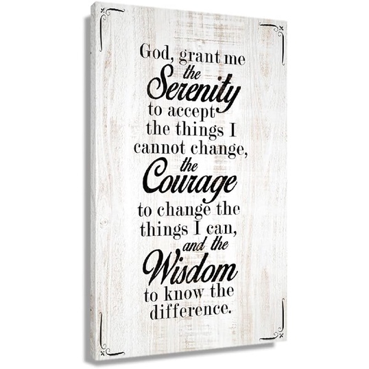 Serenity Prayer Bible Verse Wall Art Framed Inspirational Quotes Poster
