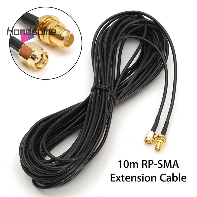 Handsome- 10M/33ft Antenna Connector RP-SMA Extension Cable Cord For ...