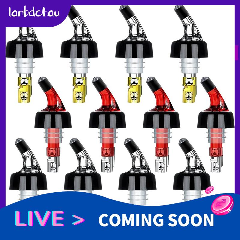 Measured Liquor Bottle Pourers Plastic Wine Spout Wine Pourer Set of 12