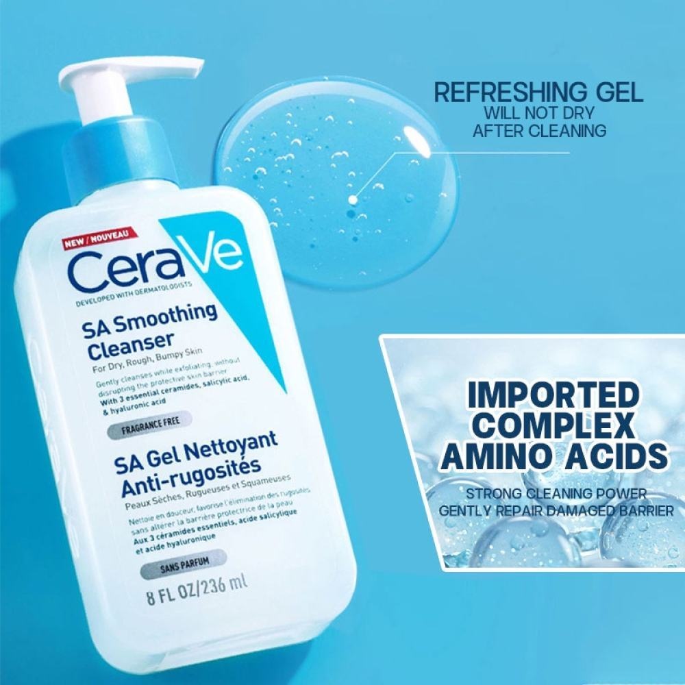 CeraVe SA Salicylic Acid Facial Wash Sensitive Skin Exfoliation