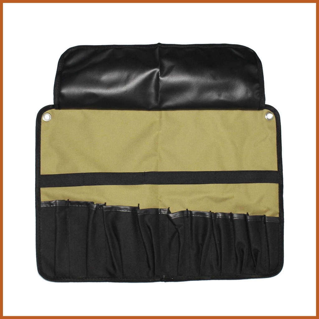 Tool Pouches for Motorcycle 10 Sockets Pocket Tool Roll Organizer Tool Bag And Roll Up Wrench