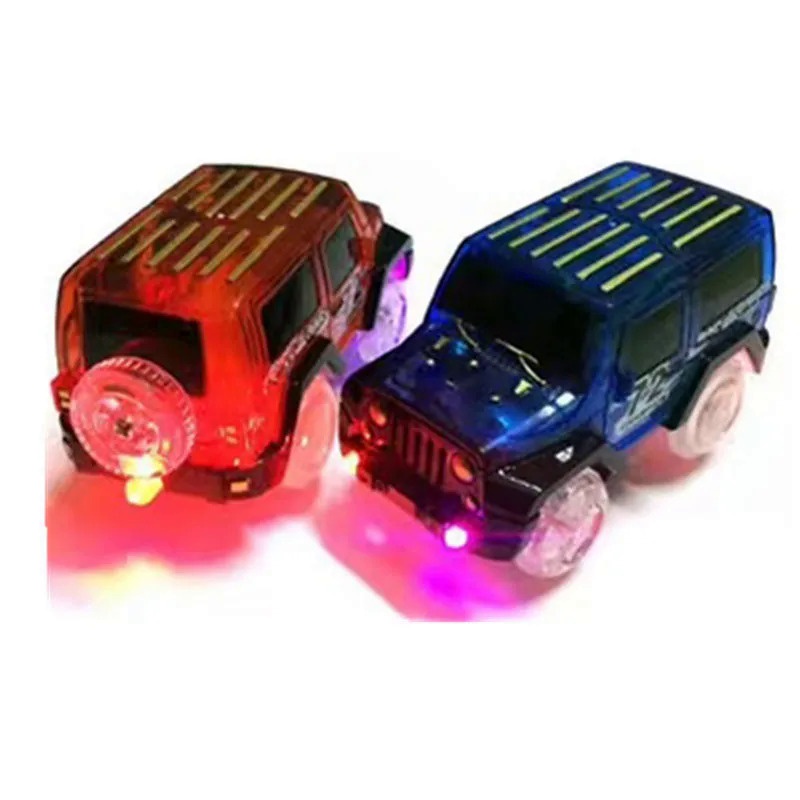 LED light up Cars for Glow Race Track Electronic Car Toy Flashing Kid