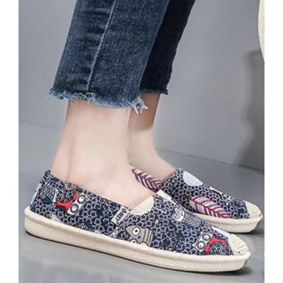 ♟Ladies slip on Flats shoes canvas casual korean new fashion #size 36 ...