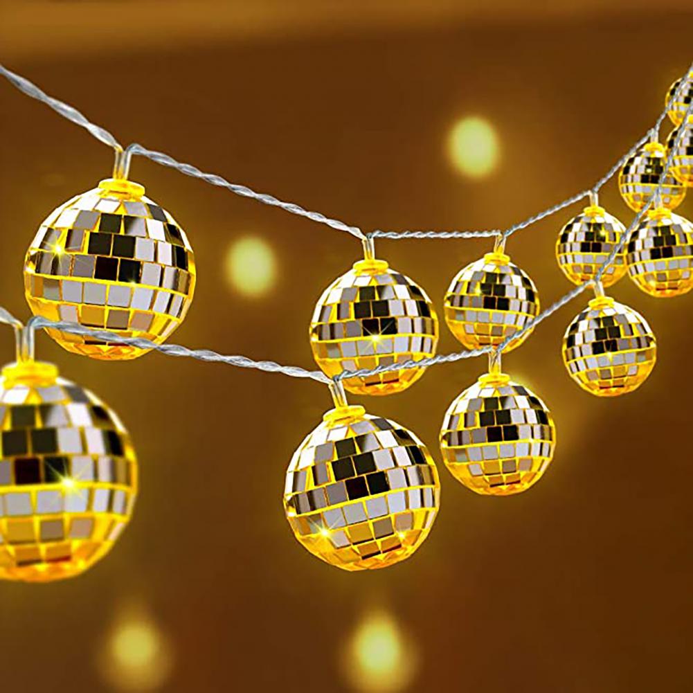 3M 20LED Mirror Disco Ball Fairy Light Battery Powered Glass Ball