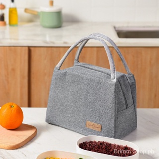 Oxford Cloth Lunch Bag With Ice Pack, Portable Insulated Picnic