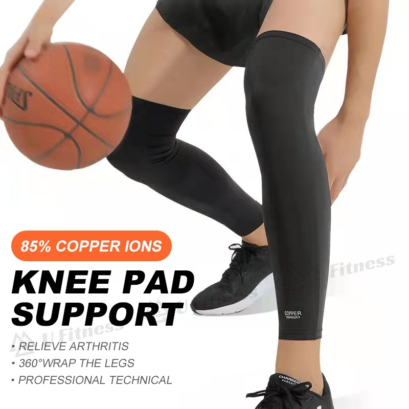 1Pair Sports Pressurized Elastic long Knee Pads Support Compression ...