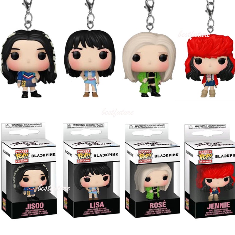 Funko Pop BLACKPINK Keychain Jennie Rose Jisoo Lisa Keyring Pendent ...