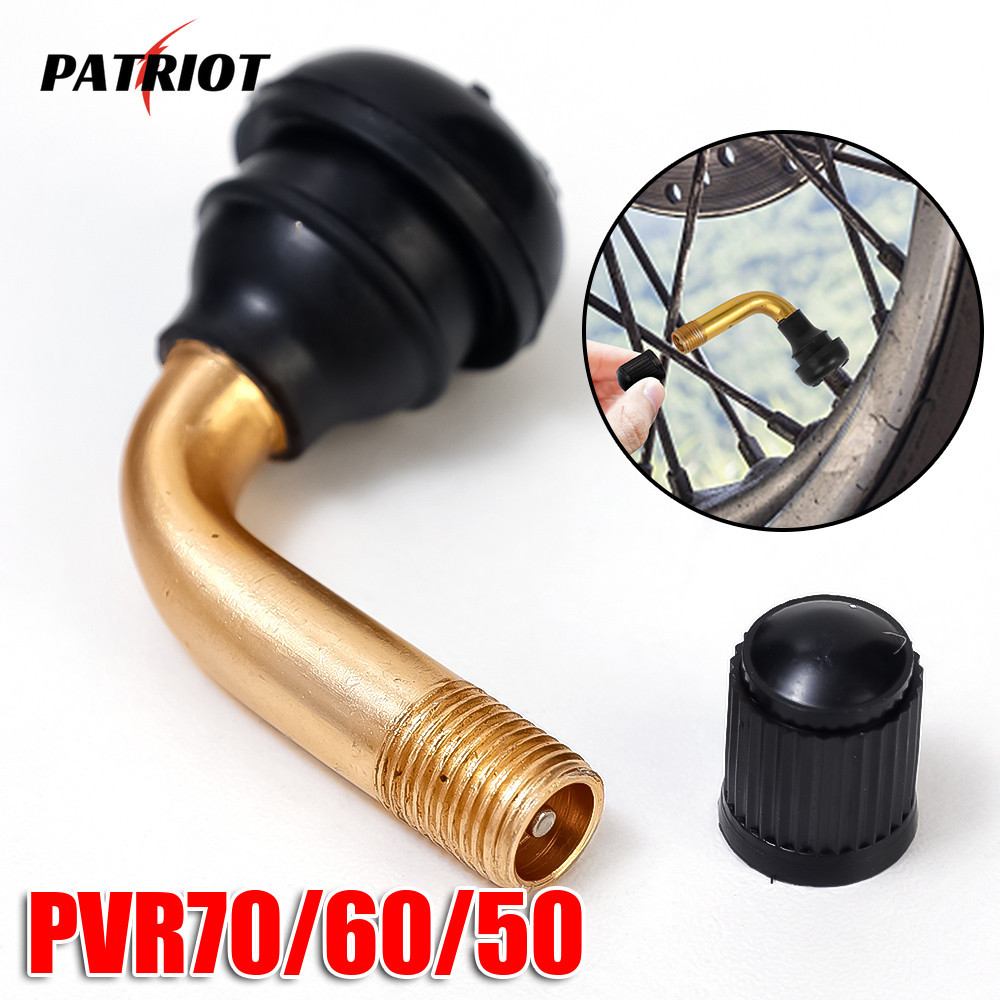 2Pcs PVR70/60/50 Right Angled Snapin Rubber Base Brass Stem 90