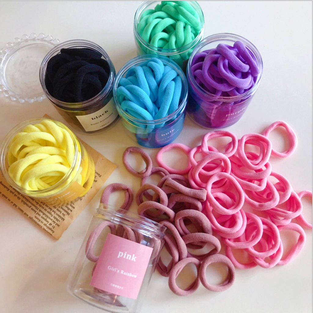 Alphar Toys 50PCS Colorful Nylon Elastic Hair Band Girl Braid Rubber