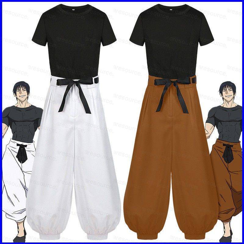 SQ2 Jujutsu Kaisen Fushiguro Toji Cosplay Shirt Pants Belt Costume For ...