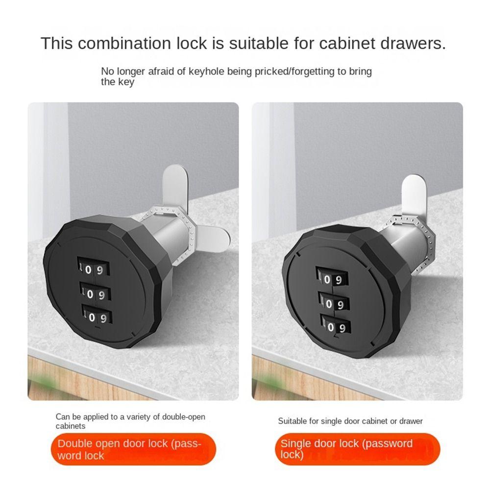 CLEVER Password Lock, 3 Digital Code Furniture Combination Lock ...