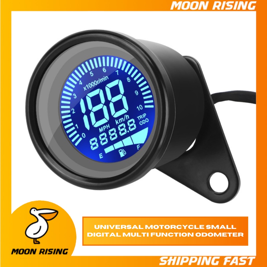 UNIVERSAL MOTORCYCLE LCD SMALL DIGITAL SPEEDOMETER MULTI FUNCTION