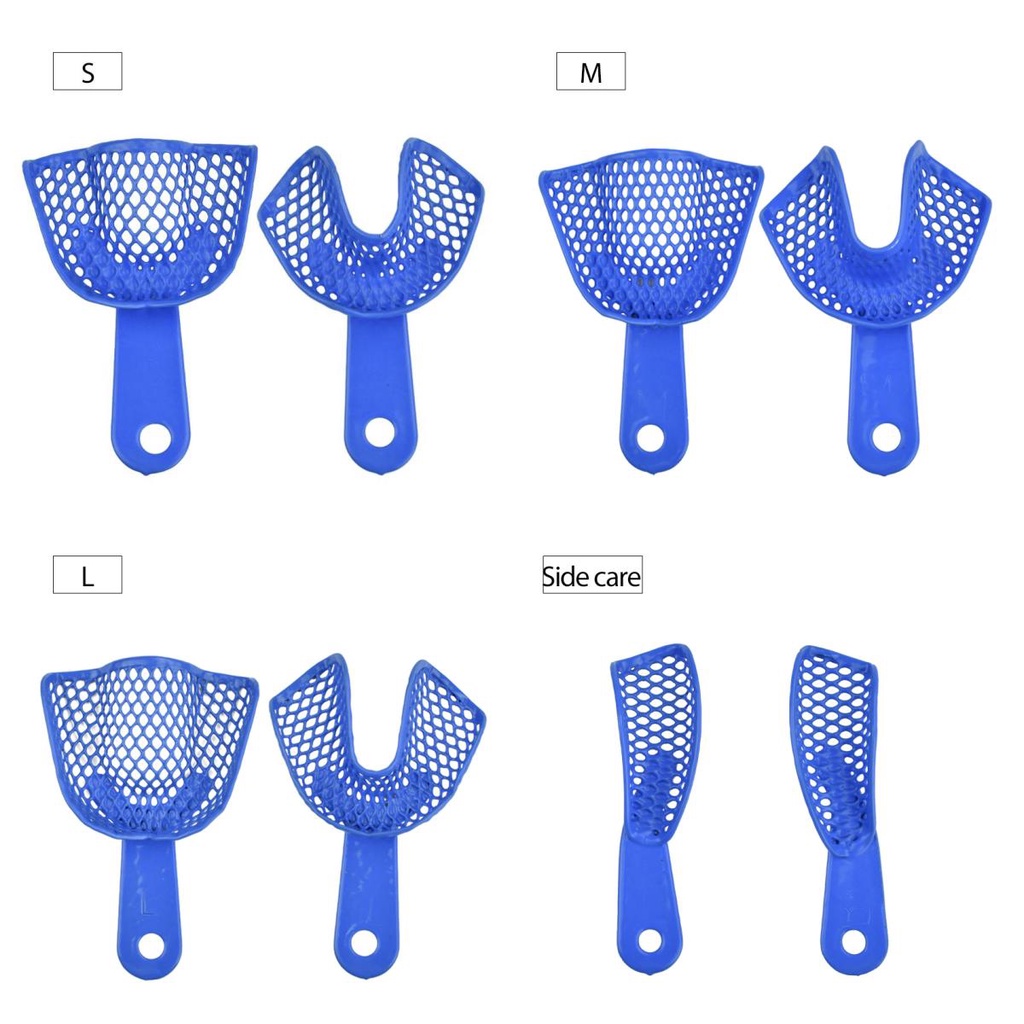 2pcs/Set Dental Impression Trays Plastic-Steel Dental Tray Teeth Holder ...