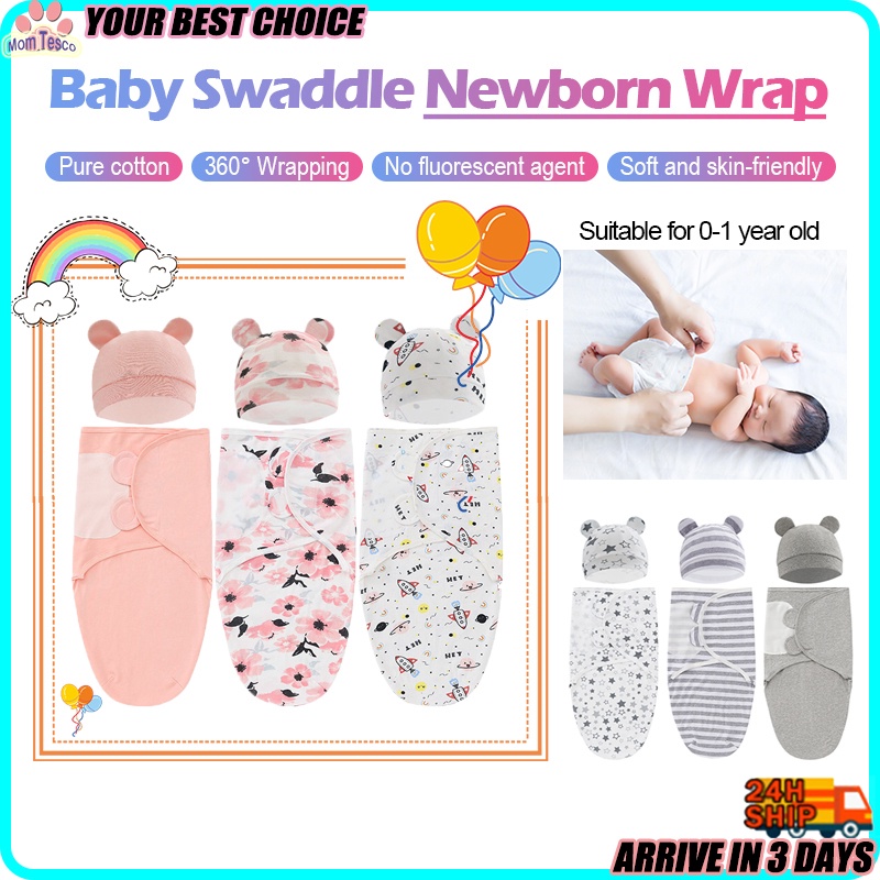 Baby Swaddling Infant Sleeping Bag And Hat Newborn Sleep Sack Swaddle