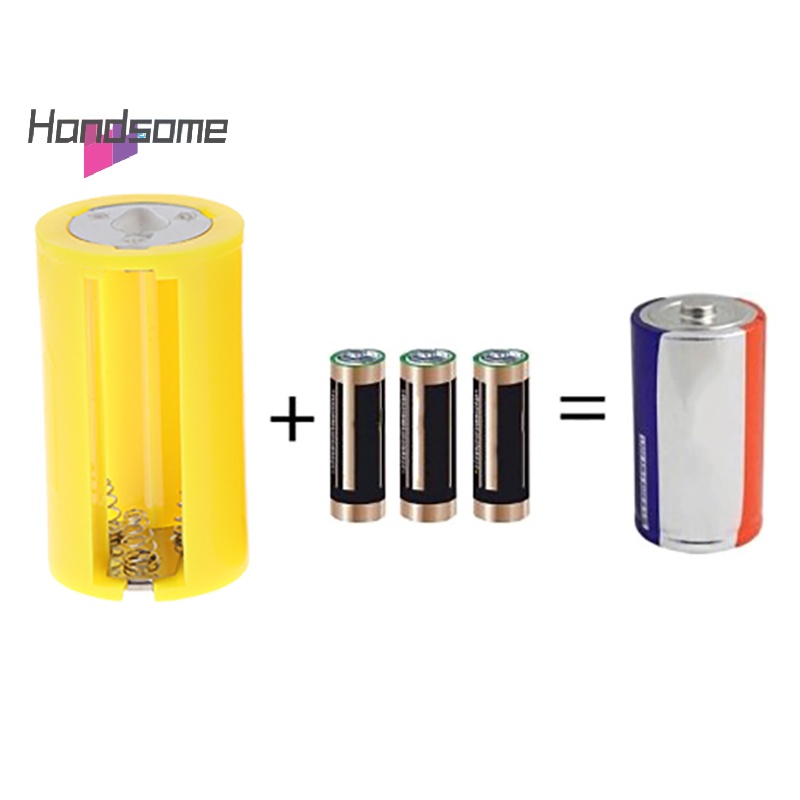 Handsome 2PC 3AA to D Parallel Adapter Holder Converter Adapter