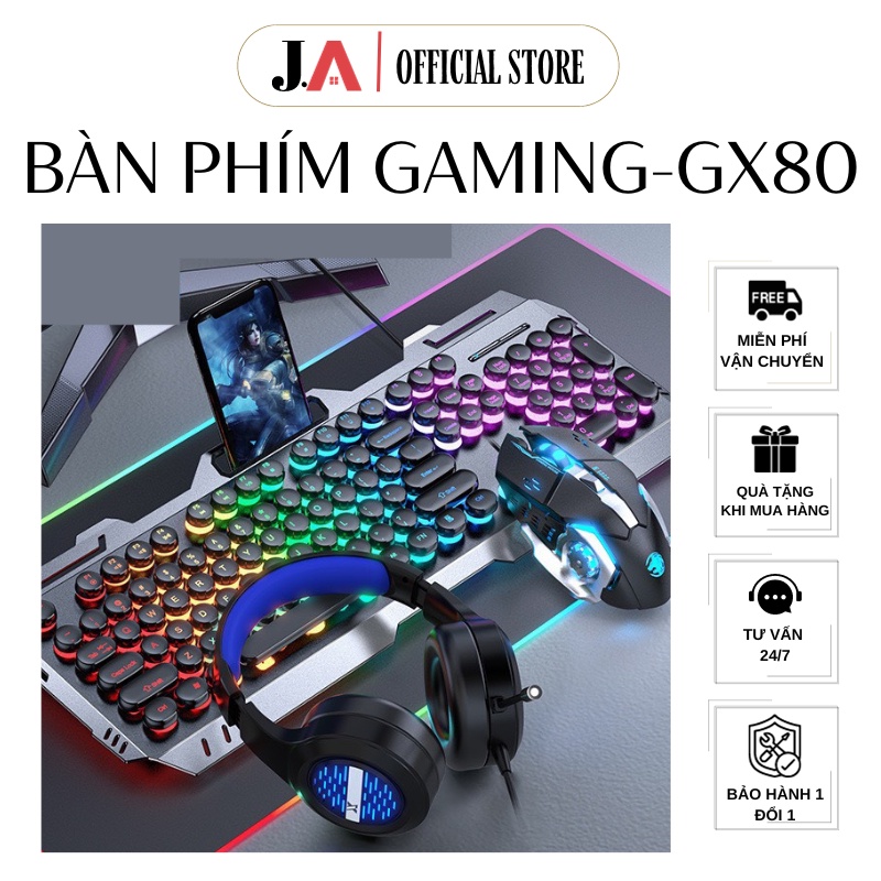 Ja OFFICIAL GX80 Gaming Keyboard and Mouse Set with Super Beautiful ...