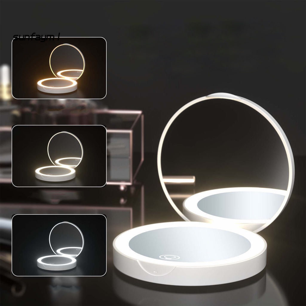 Fancii Makeup Mirror with Natural LED Lights Lighted Trifold Vanity Mirror with 5X 7X Magnifications - 40 Dimmable Ligh