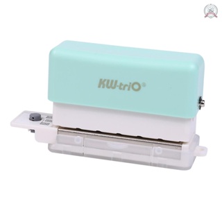 Kw-trio 10-Hole Paper Punch Handheld Metal Puncher Support Multiple 20/26/30 Hole Punching 10 Sheet Capacity 5.5mm Aperture for A4 A5 B5 Notebook