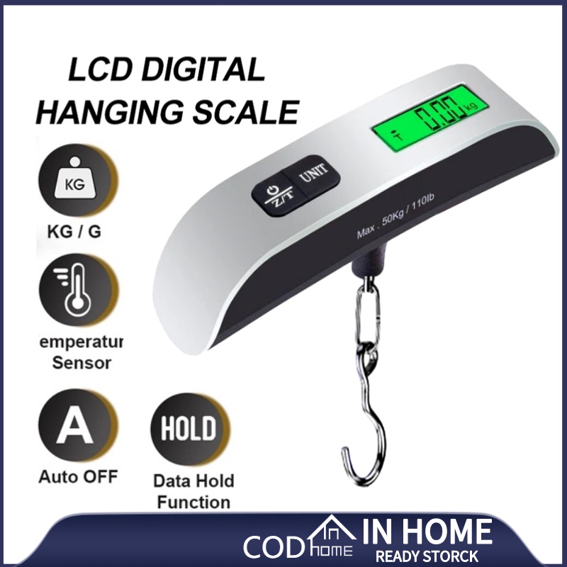 50KG/110LB]Portable Scale Electronic Digital Luggage Scale For Travel Weighing Hanging Scales I4362712381