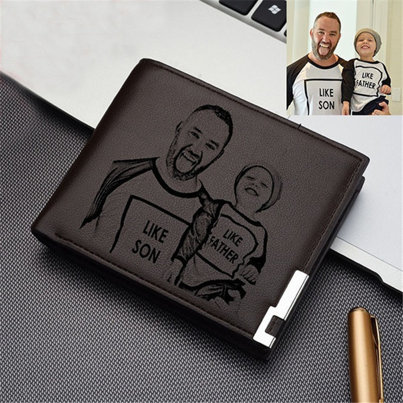 CEXIKA Men Customized Personalized Picture & Text Wallet | Shopee ...