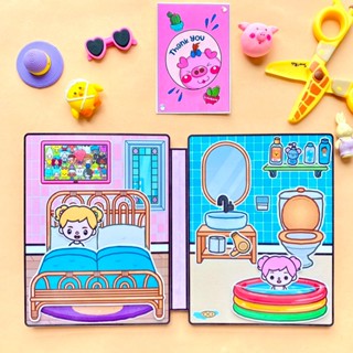 Toca Life World Quiet Book Toca Boca Doll Sister's Little House paper ...