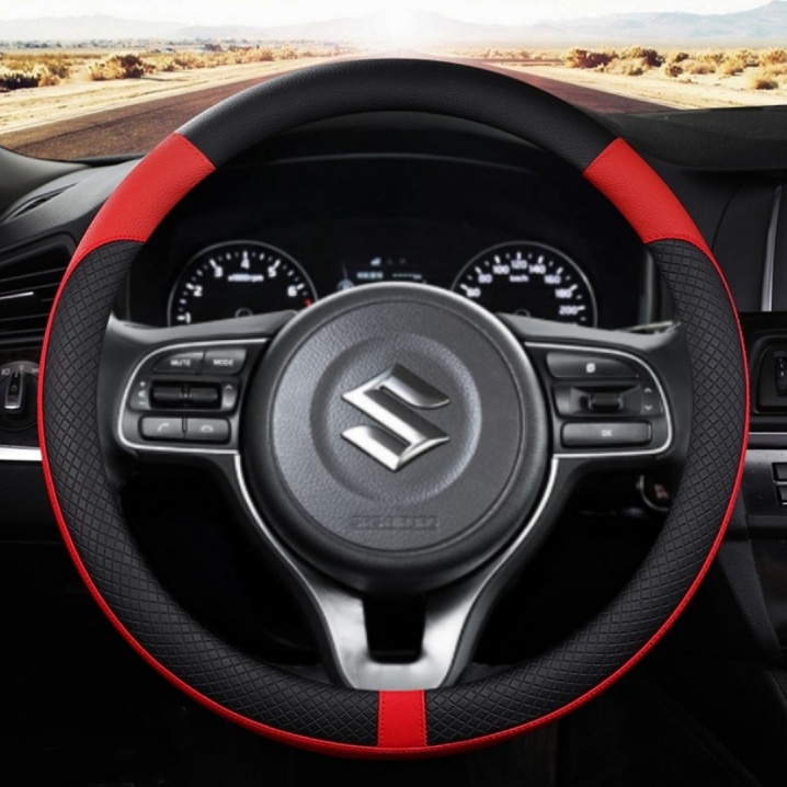 Suzuki PU Leather Steering Wheel Cover Suzuki Swift Ertiga Jimny Presso