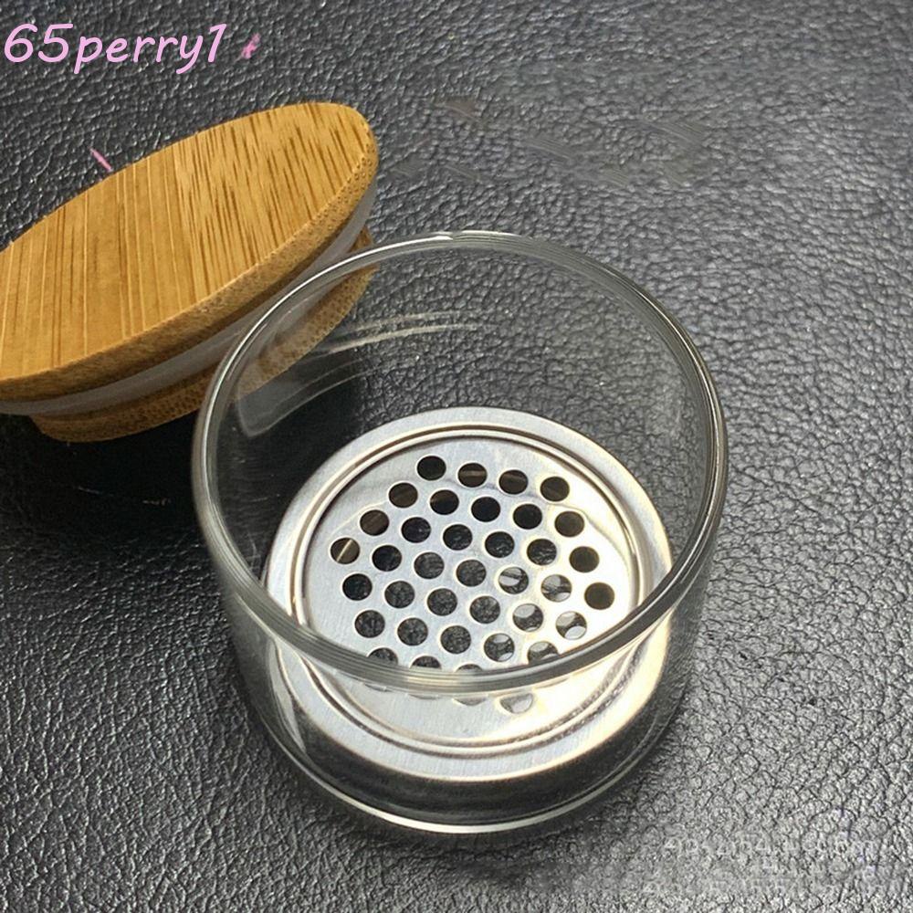 PERRY1 Nail Tools, Glass Portable Nail Pen Wash Cup, Cleaning Stainless