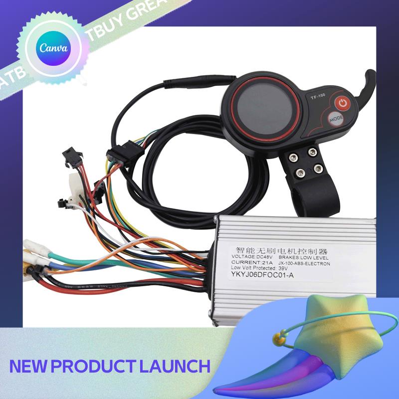 greatbuy 48V 21A Electric Scooter Brushless Controller+TF100 LCD Display Throttle Meter for